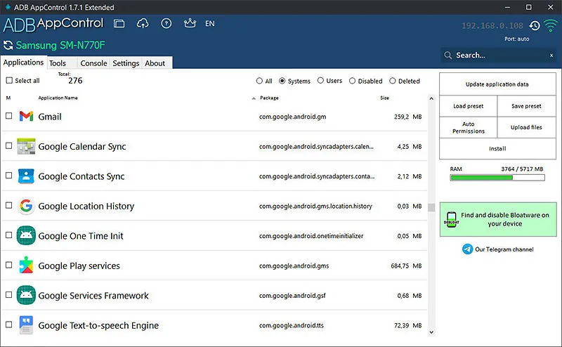 How to use ADB App Control to remove Samsung bloatware