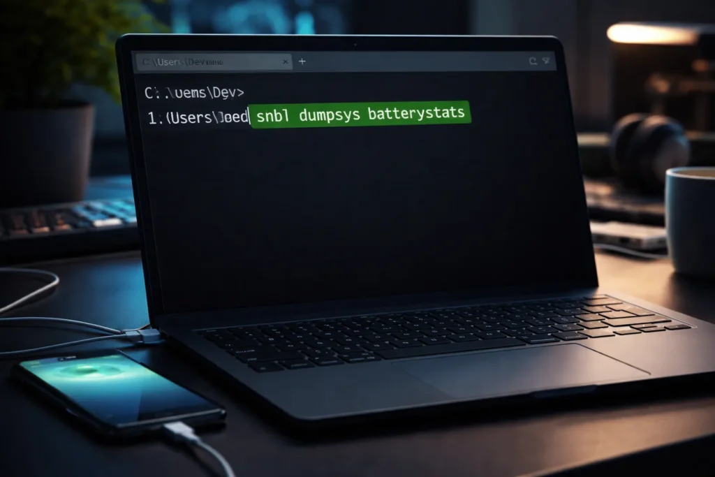 Using ADB commands to check Android battery health data